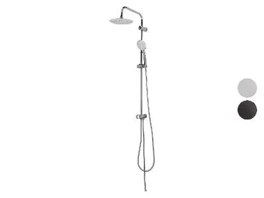 Set de ducha mural, ajustable en altura.