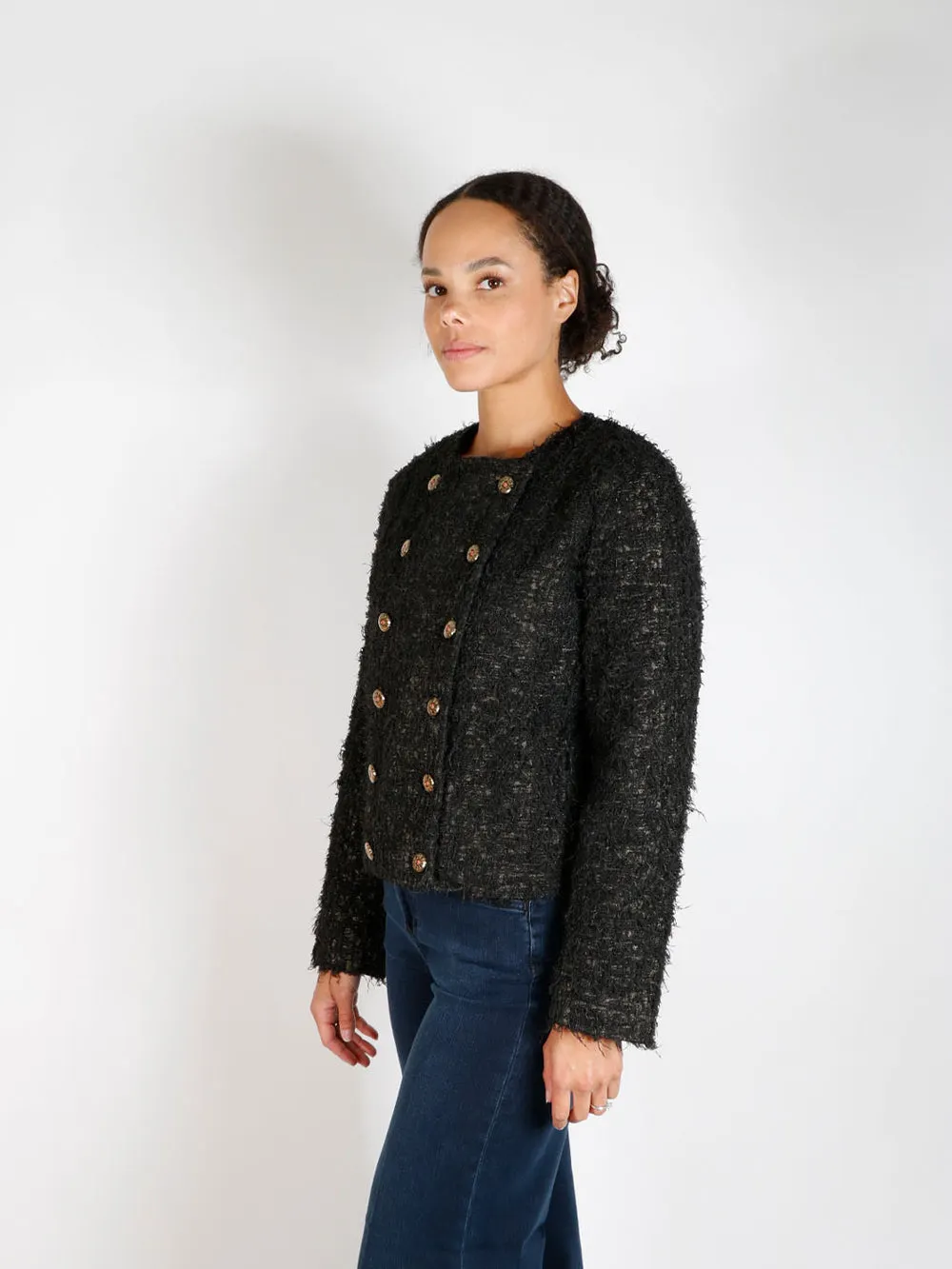 JACKET LULU OVER BLU THREAD GOLD USED