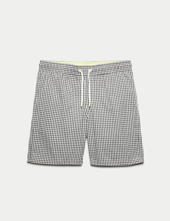 Gemusterte Badeshorts Gingham (6–16 Jahre)