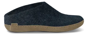 Glerups Tøfler med Skinnsåle Blå