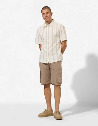 Pantaloncini cargo - Ripstop - Beige