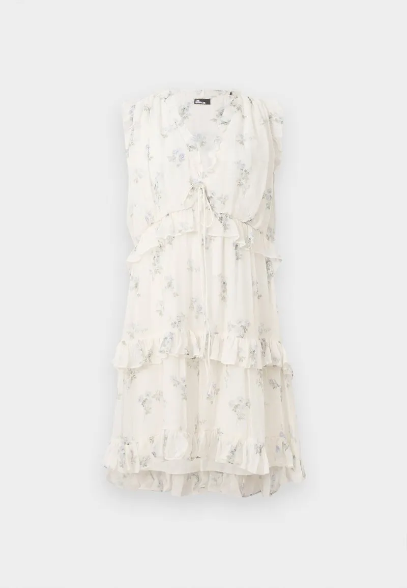 ROBE - Kjole - white/sky blue