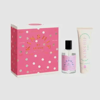 Kinship by Ecoya Hand Cream & Room Spray Gift Set Peach Blosom & Iris