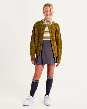 Cardigan met gebreid patroon, loose fit