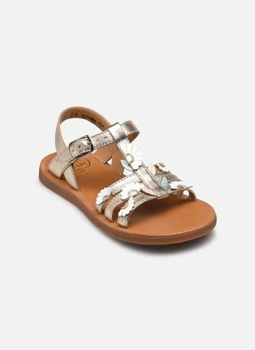 Sandalen Plagette Multi Daisy meisjes goud en brons