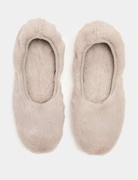 Ballerina-Slipper mit runder Spitze