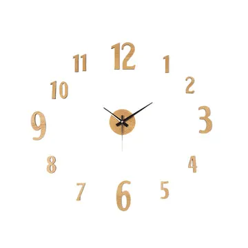 Orologio da Parete Adesivo Effetto Legno