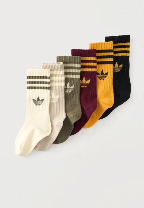 CREW UNISEX 6 PACK - Sokker - bordeaux/light yellow