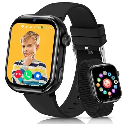 2025 NEW 1000mAh 4G Kinder Smartwatch mit GPS & Telefonfunktion Smartwatch für 4–12 Jungen und Mädchen, für Android und IOS