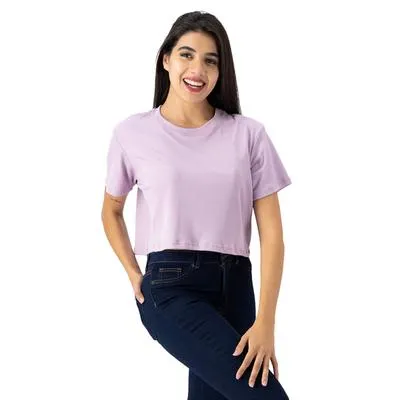Playera Mxstaza Mujer Crop Manga Corta Cuello Redondo