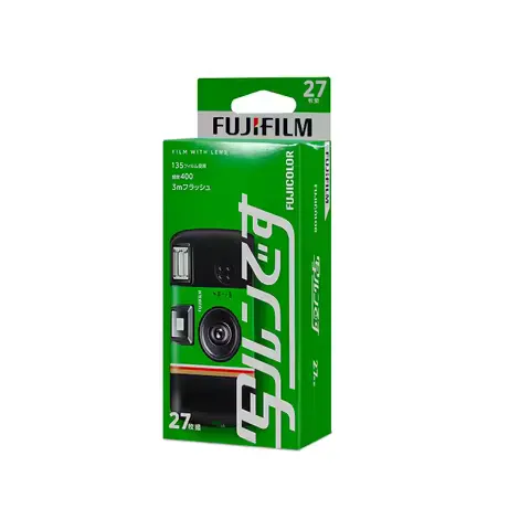 Fujifilm Single Use Disposable Film Camera Fujifilm Quick Snap/Fujifilm Quick Fun/Fujifilm ACE 400 with Flash 27 Photo Exposures