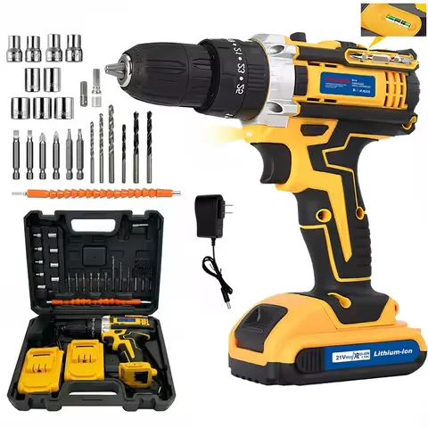 2026 New Lithium Battery-Powered Screwdriver, Electric Screwdriver, Electric Hand Drill, Electric Impact Drill, Combo Set, Home DIY Kit