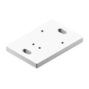 Piastra di montaggio ALBA per recinzione MAIA in alluminio bianco Sp 10 mm