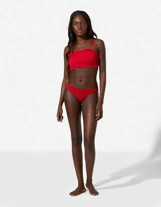 Slip bikini - Tinta unita - rosso