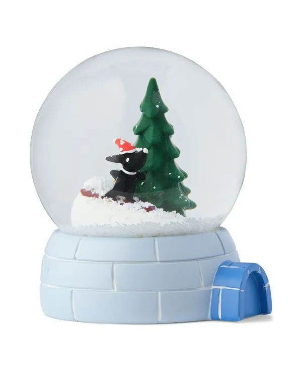 Takkie sneeuwbol ⌀10x12.5cm glas transparant