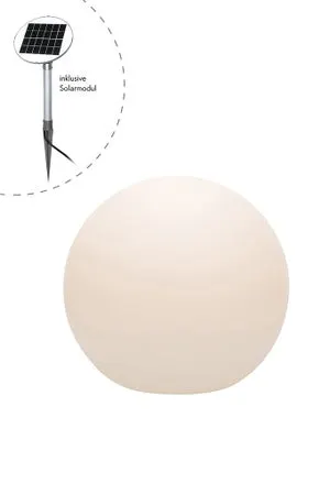 Boule lumineuse Blanc - 50cm - Lampe extérieur solaire - 8 seasons design