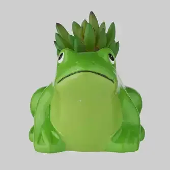 Wattle & Willow Plants Gone Wild Frog - Succulent Planter Décor