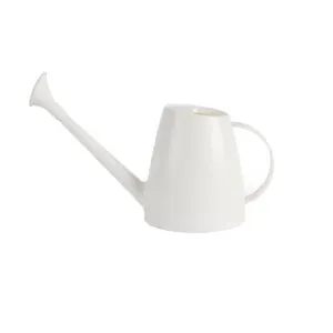 Annaffiatoio, attrezzo per irrigazione, contenitore per l'acqua, con ugello lungo, adatto per fiori da giardino e decorativi, bianco