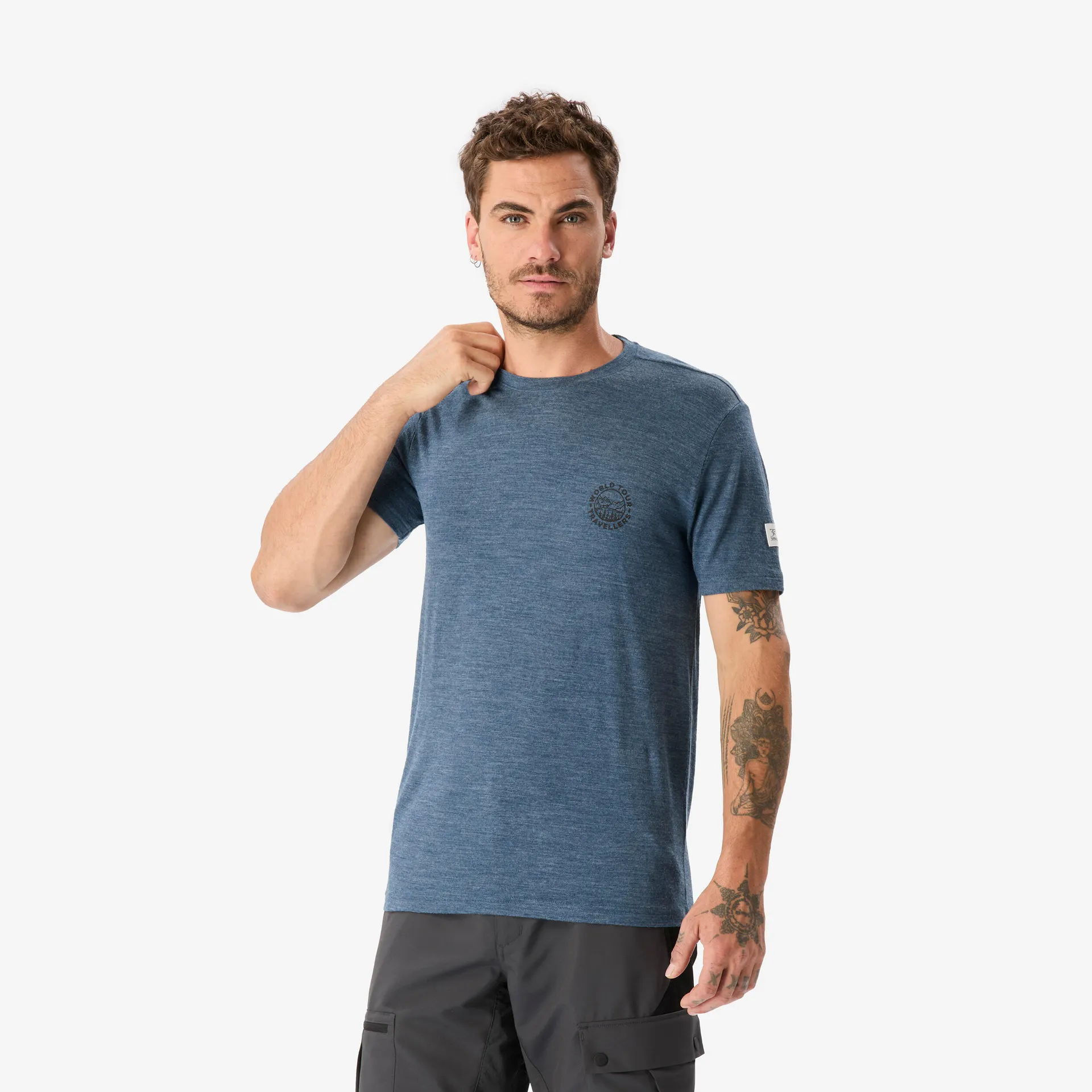 SIMOND Pánské tričko na trek s krátkým rukávem z merino vlny Merino Fresh