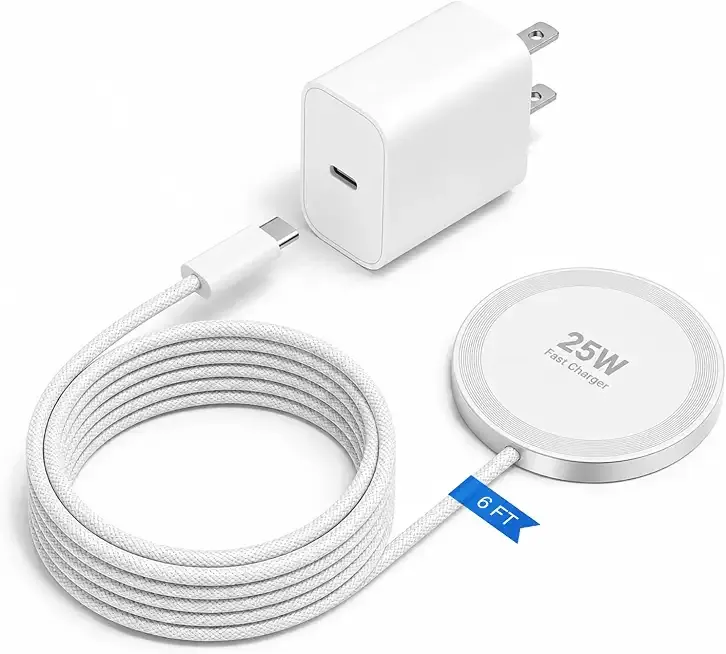 Fast Charger 25W Magnetic Wireless USB C Charging Pad for Apple Mag.Safe