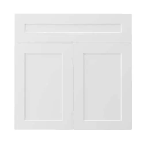 30 in. W x 30 H MDF Shaker Drawer Front and Door Kit for Kitchen Cabinet, White