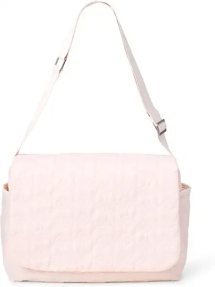 Amazon Essentials x Sofia Grainge Women's Quilted Diaper Tote Bag with Multiple Pockets, Zip-top Closure with Flap