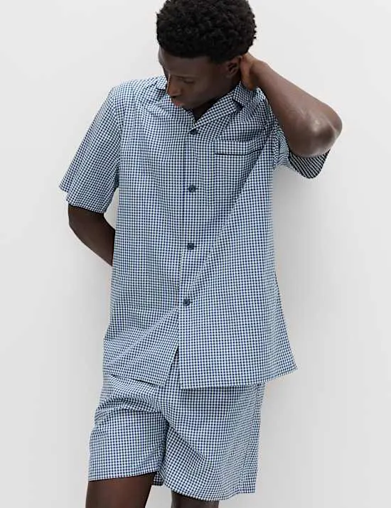 Pure Cotton Gingham Pyjama Set