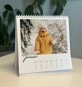 Bordkalender | Liten kvadratisk | Håndskrift