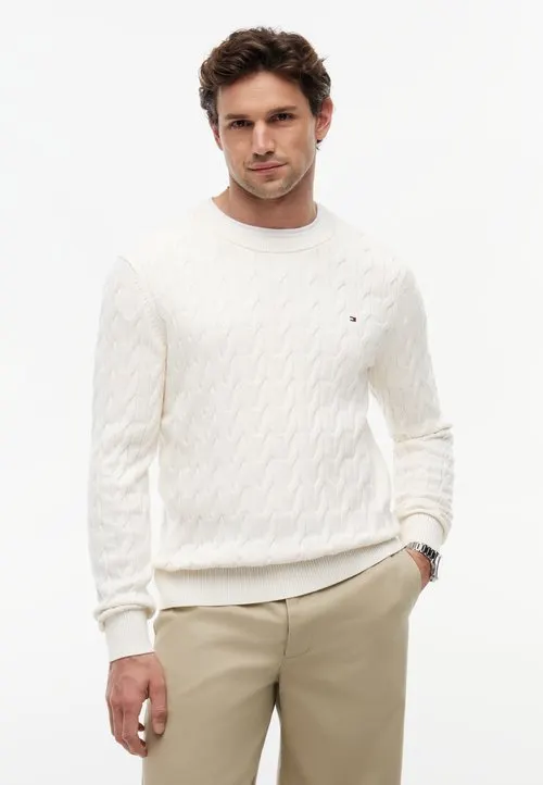 Tommy Hilfiger Strikkegenser - ivory petal
