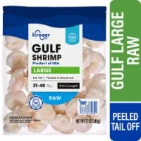 Kroger® Wild Caught Large Raw Gulf Shrimp Peeled & Deveined Tail Off
