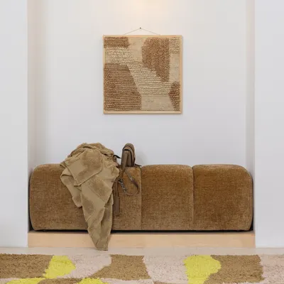 Eetbankje Mojo 164 cm Mojo Eetbankje 164 cm - Bouclé - Bruin Melange