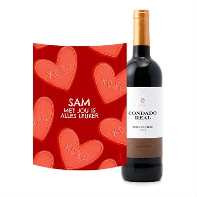 Condado Real | Tempranillo Tinto | Love met eigen naam | 750 ml