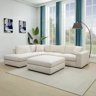 Andee Fabric Sectional with Ottoman