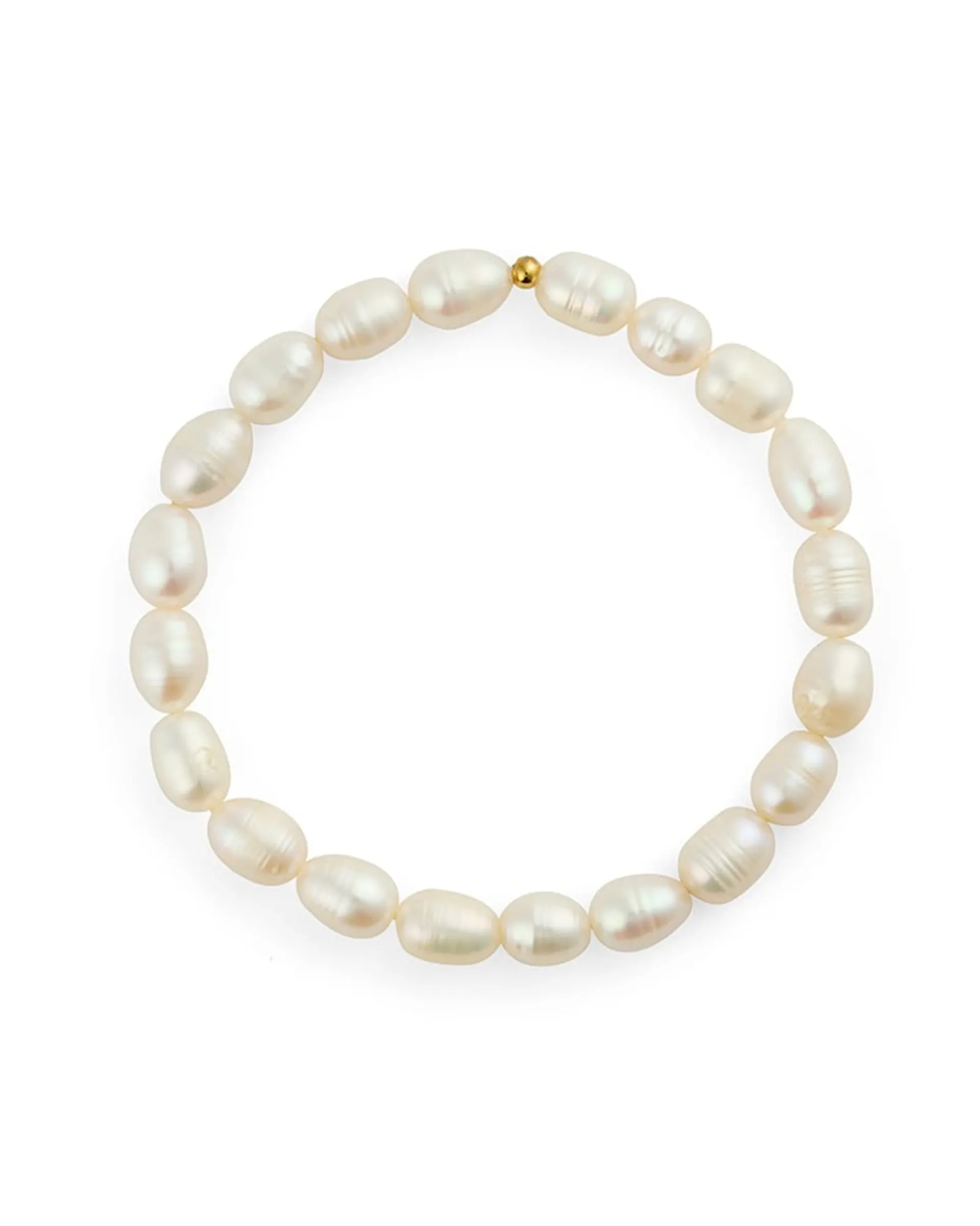 Aura Perle gullfarget armbånd i stål (medium)
