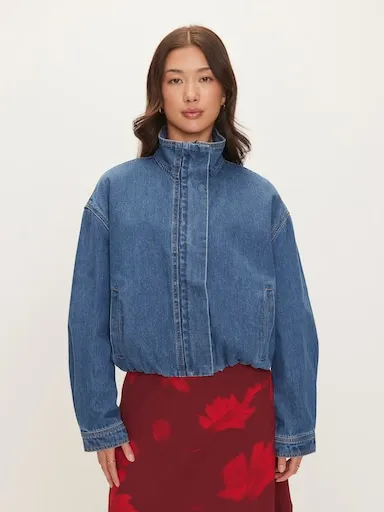DOTTI Denim Bomber Jacket