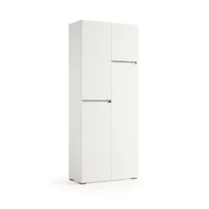 Mobile lavanderia Laundry 4 ante in truciolare bianco P 37 x L 80 x H 195 cm