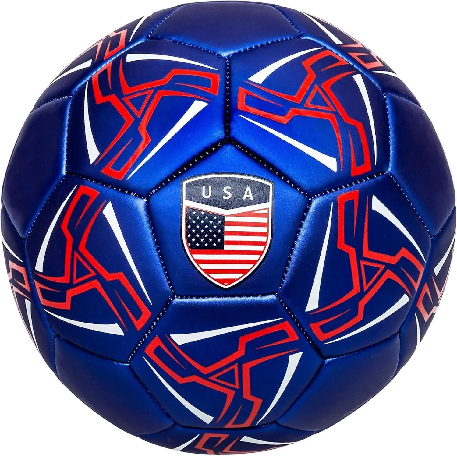 Western Star Soccer Ball USA - Official Match Grade Soccer Balls - Youth & Adult - Attractive and Durable Design - Performance