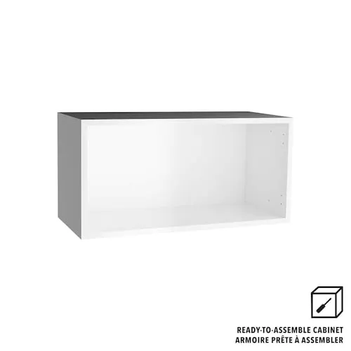 30 in. W x 15 H x 14 D Ready to Assemble Kitchen Bridge Wall Cabinet, White (W3015)