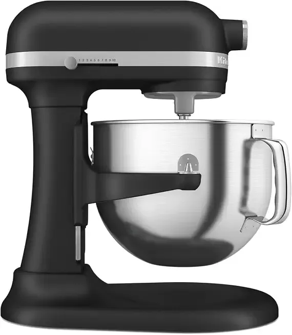 KitchenAid 7 Quart Bowl-Lift Stand Mixer with Accessories, KSM70SKXX | Bowl-Lift Design, 11 Speeds, 1/2 Speed for Folding, Double Flex Edge Beater and 4 other accessories, Cast Iron Black
