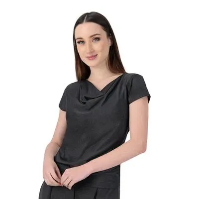 Blusa Mxstaza Mujer Cuello Con Caída Fluida