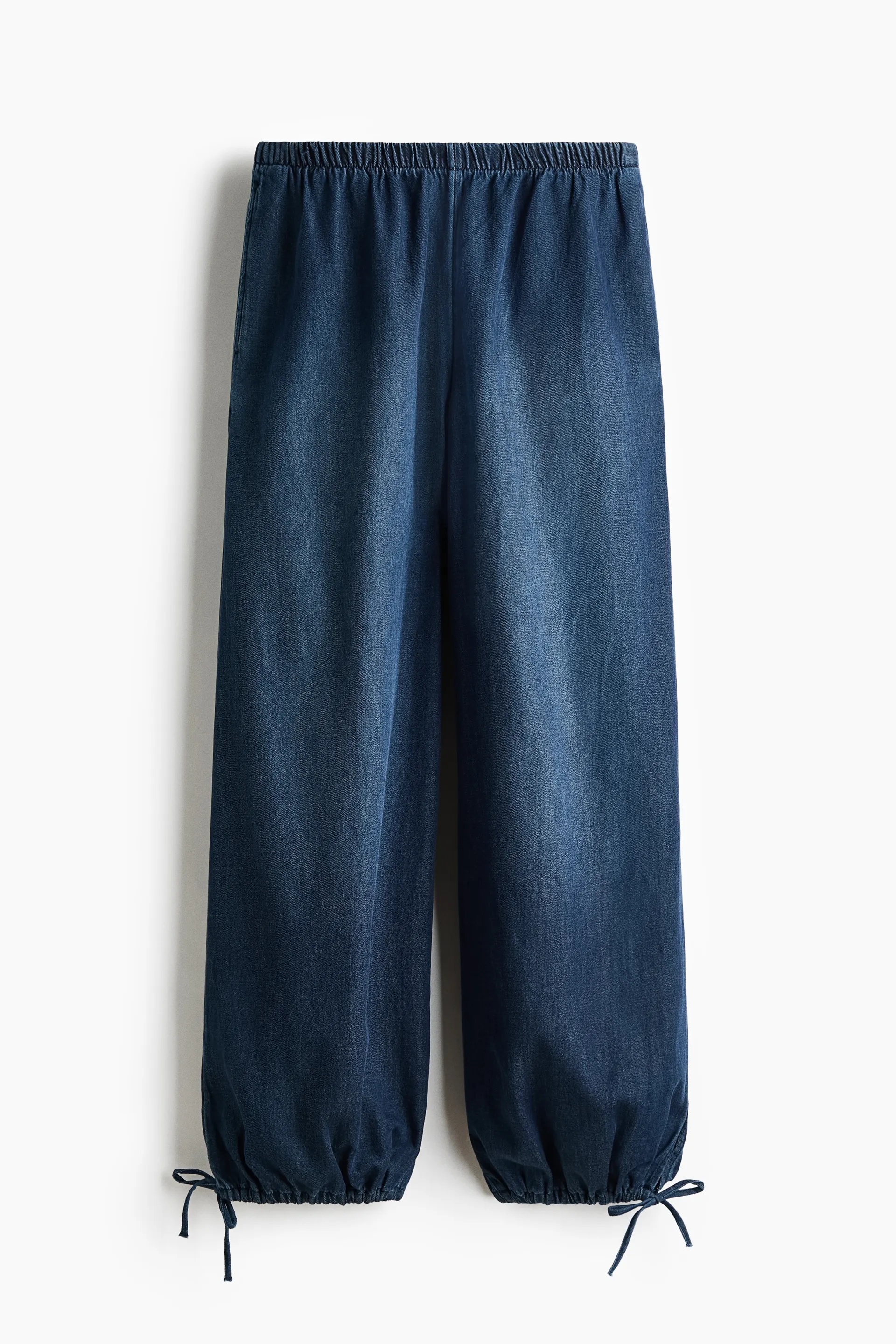 Balloon-leg denim trousers