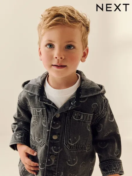 Mid Blue Denim Hooded Overshirt (3mths-7yrs)