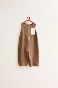 ZARA TIMELESS - 100% LINEN LONG DUNGAREES