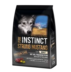PURE INSTINCT STRONG MUSTANG mit Pferd für Hunde 4 kg