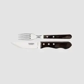 Tramontina Churrasco Jumbo Steak Cutlery Set 12Pc Brown