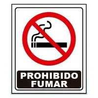 Cartel prohibido fumar 13 x 11 cm