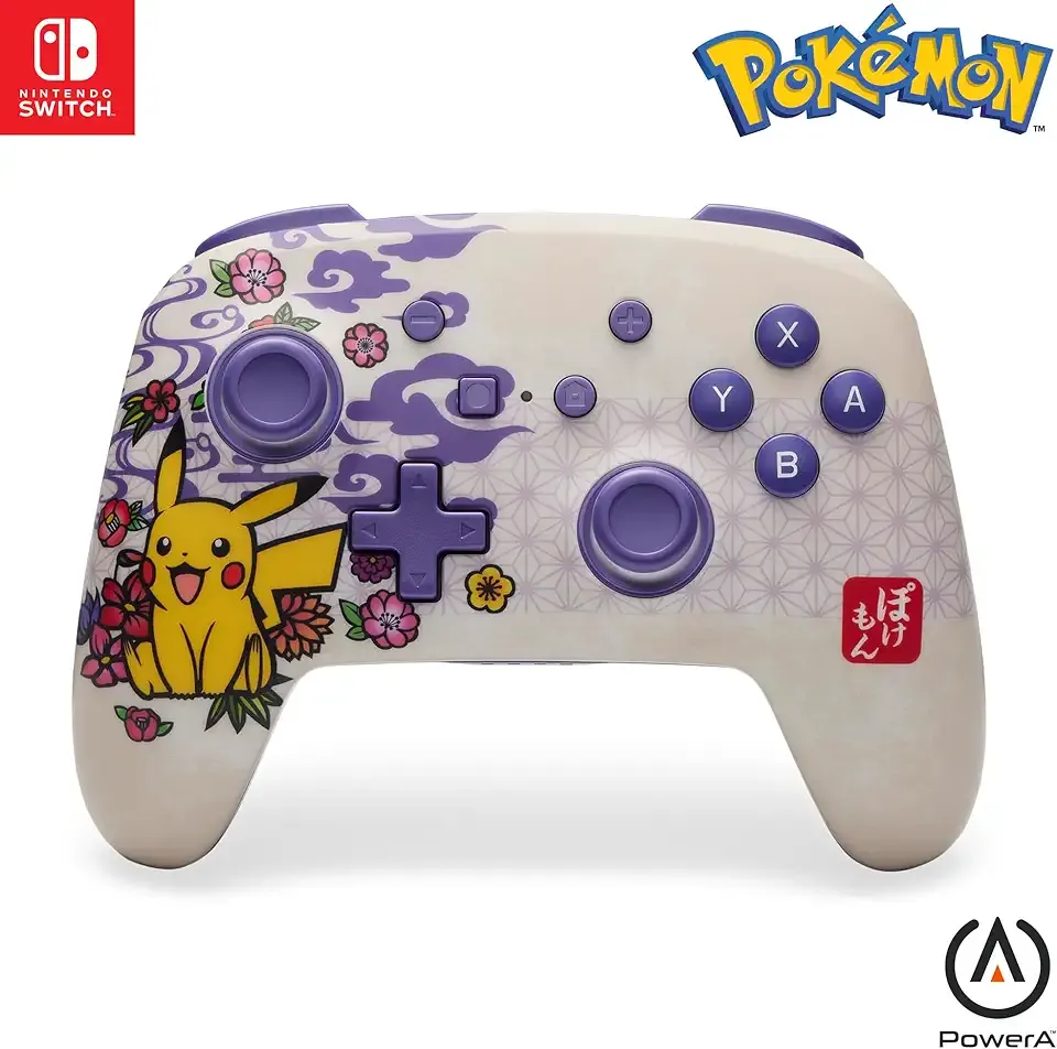 PowerA Enhanced Wireless Controller for Nintendo Switch/Switch 2 / Switch Lite/OLED Model - Pokémon Blossom - Gamepad, game controller, Officially Licensed