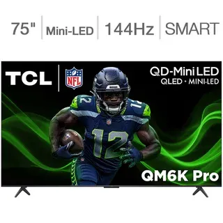 TCL 75" Class - QM6K Pro Series - 4K UHD QD-Mini LED Smart TV - Allstate 3-Year Protection Plan Bundle Included for 5 Years of Total Coverage*