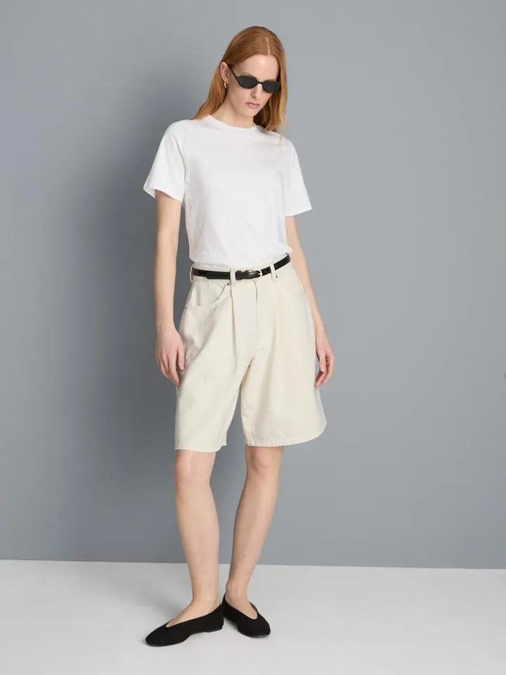 Bermuda en denim de coton