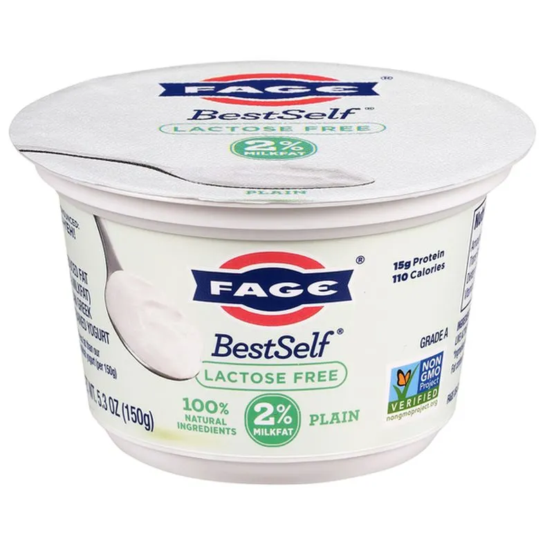 FAGE Lactose Free Reduced Fat Greek Strained Plain Yogurt